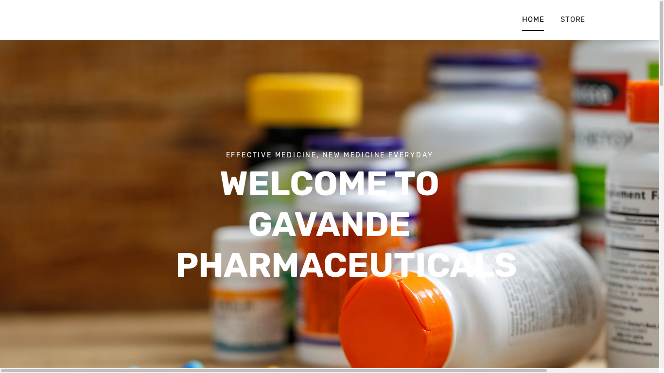 the desktop screenshot of gavandepharmaceuticals.com
