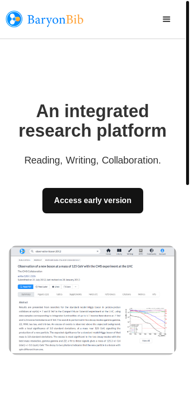 the mobile screenshot of www.baryonbib.com