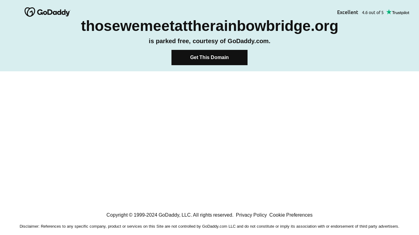 the desktop screenshot of thosewemeetattherainbowbridge.org