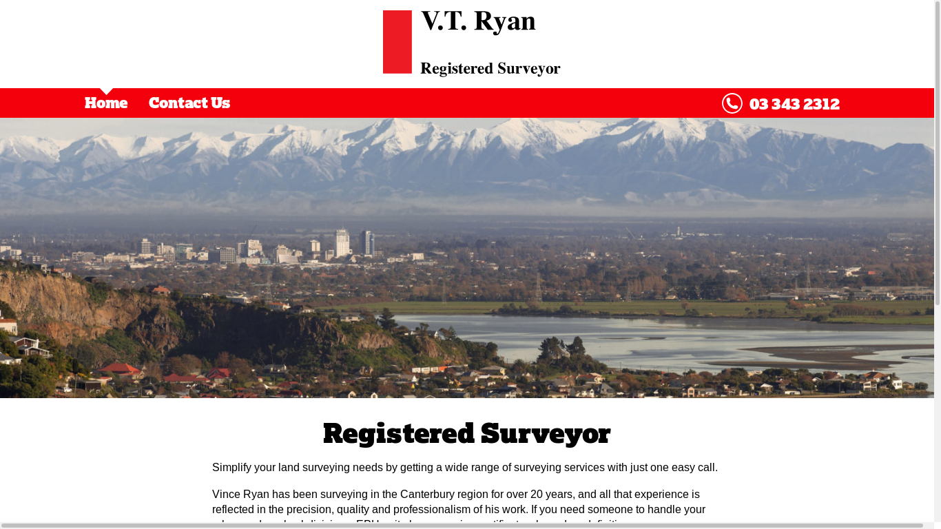 the desktop screenshot of landsurveyor.co.nz