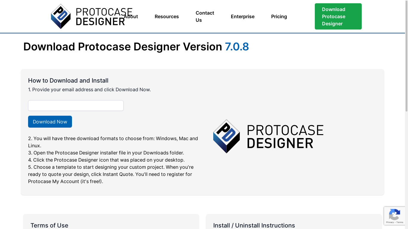 the desktop screenshot of www.protocasedesigner.com
