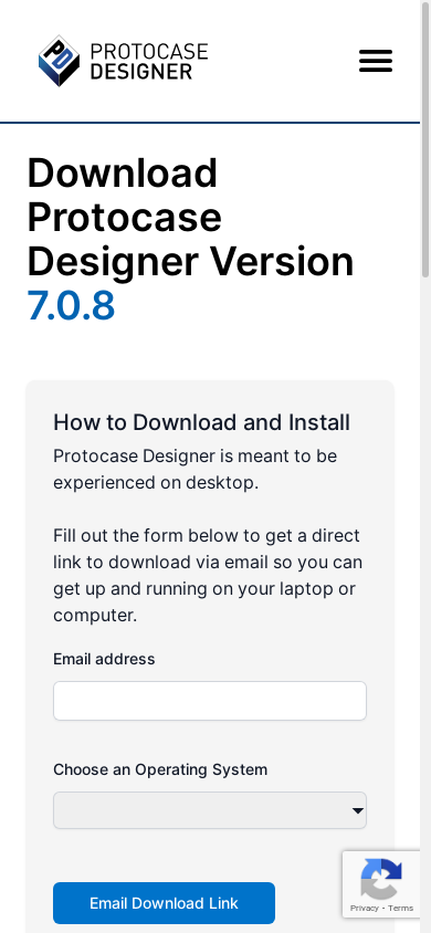 the mobile screenshot of www.protocasedesigner.com