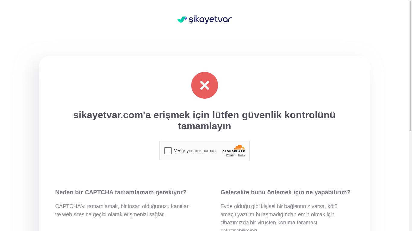 the desktop screenshot of www.sikayetvar.com