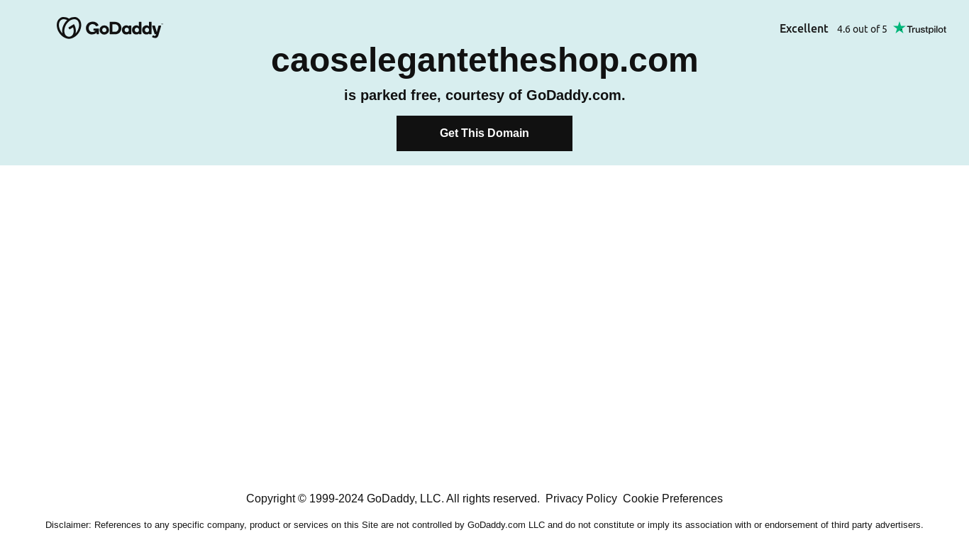 the desktop screenshot of caoselegantetheshop.com