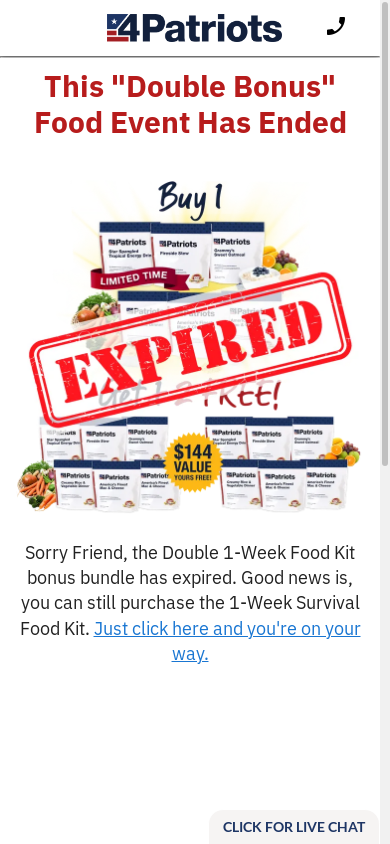 the mobile screenshot of products.4patriots.com