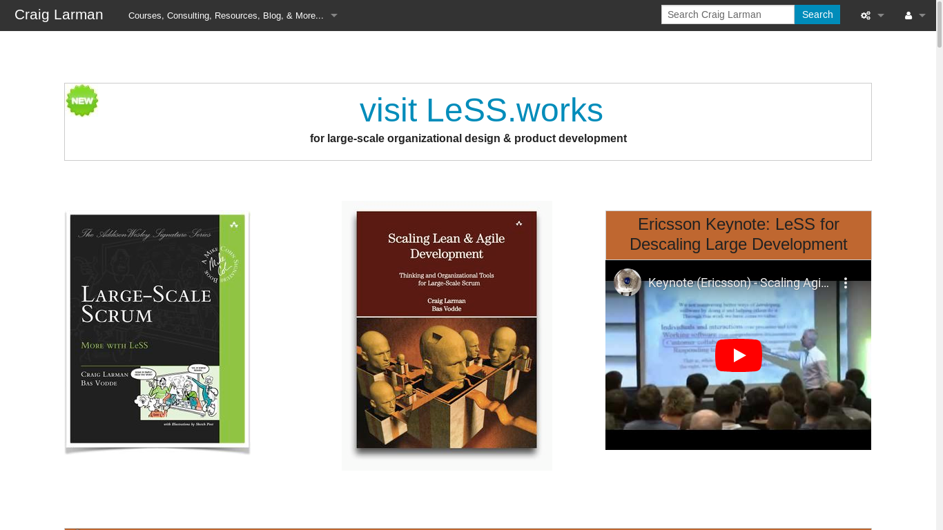 the desktop screenshot of www.craiglarman.com