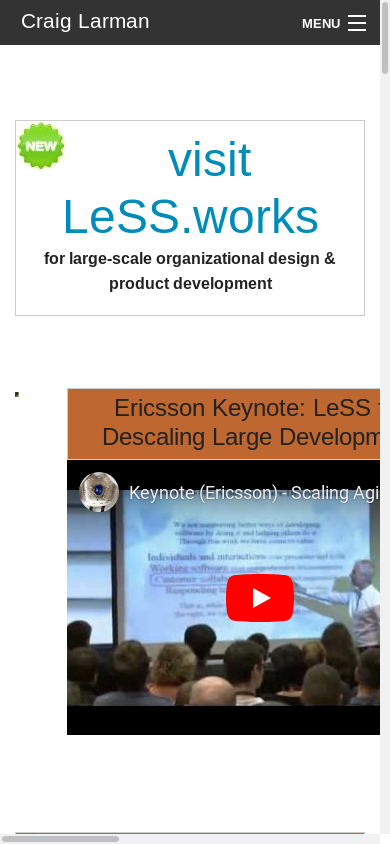 the mobile screenshot of www.craiglarman.com