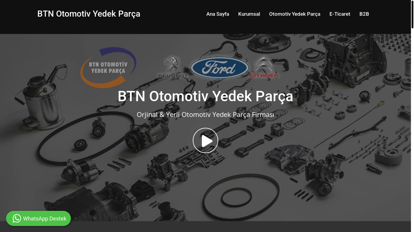 the desktop screenshot of otomotivyedekparca.tr