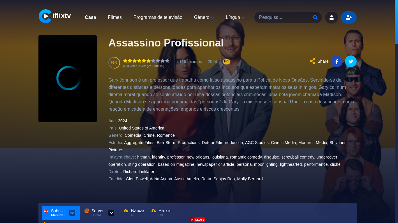 the desktop screenshot of iflixtv.xyz