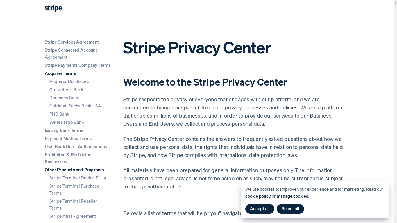 the desktop screenshot of stripe.com