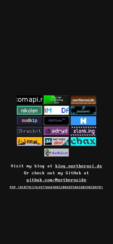 the mobile screenshot of northernsi.de