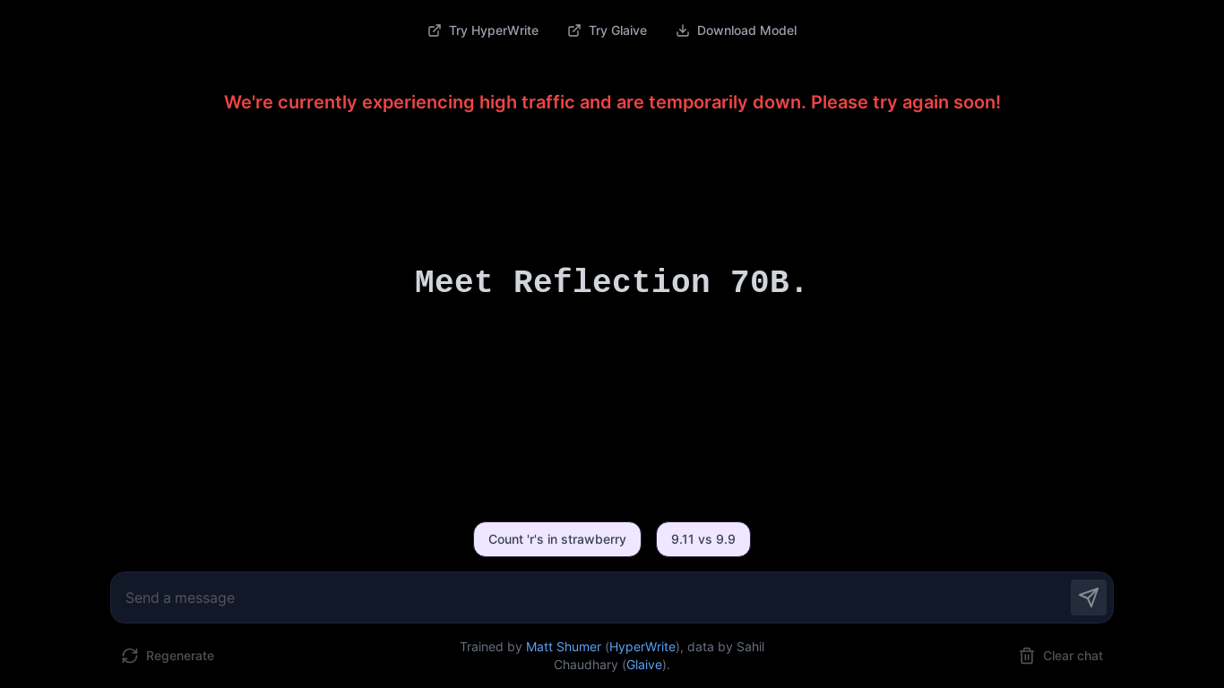 the desktop screenshot of reflection-playground-production.up.railway.app