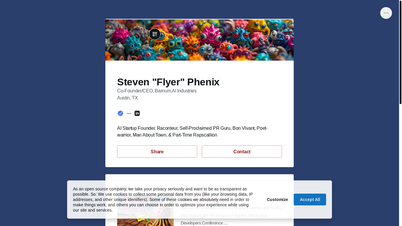 the desktop screenshot of stevenphenix.link