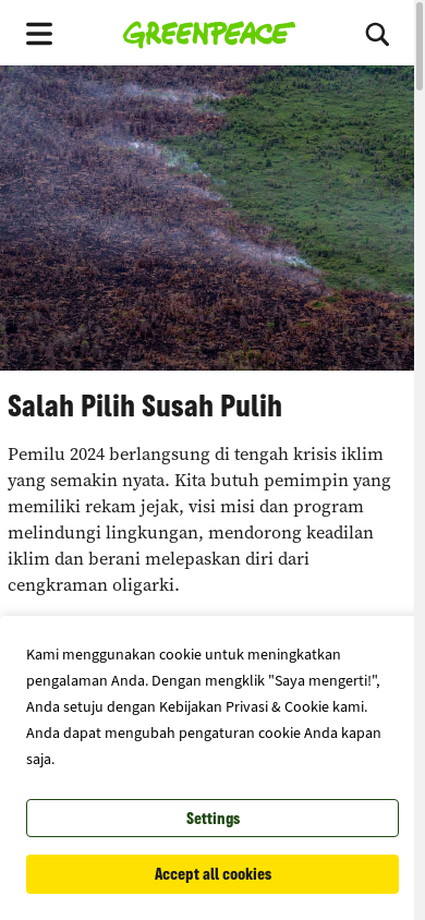 the mobile screenshot of www.greenpeace.org
