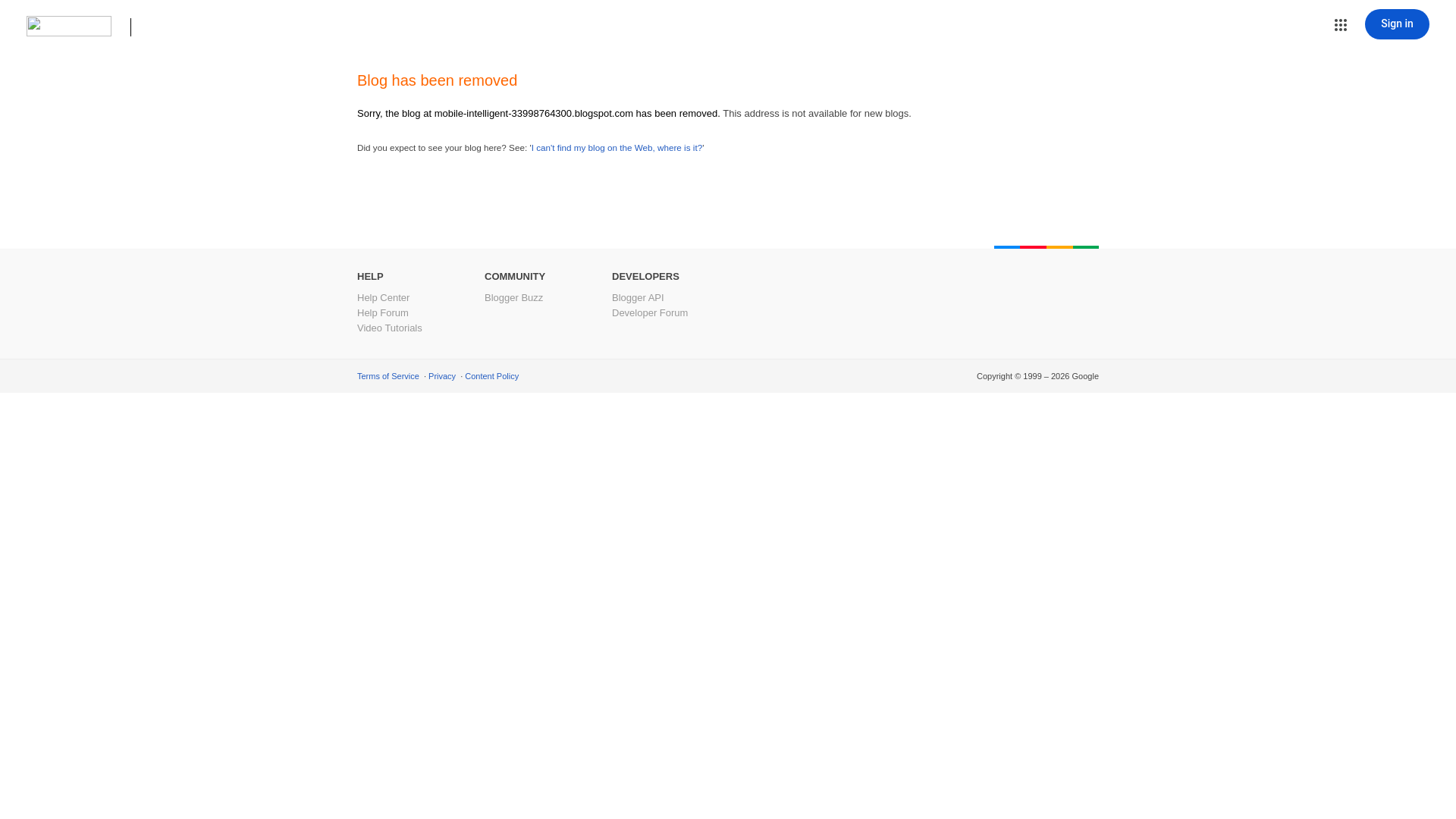 Blog not found - URL Scan Results | Tiny Scan