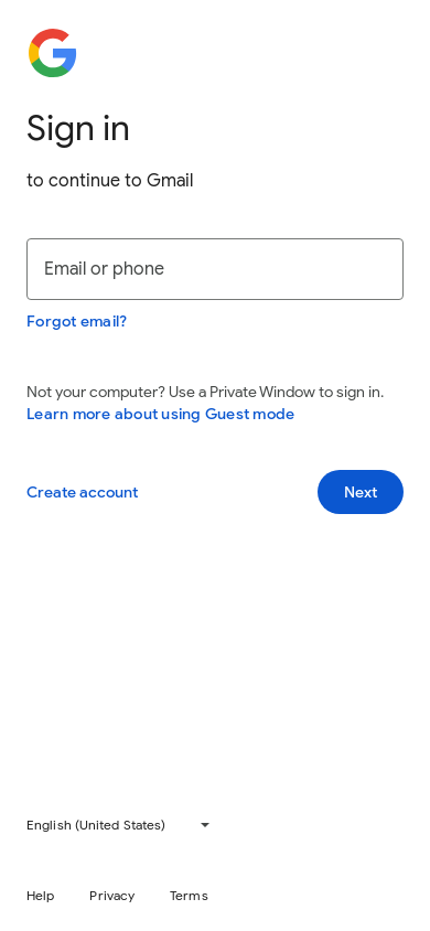 the mobile screenshot of accounts.google.com