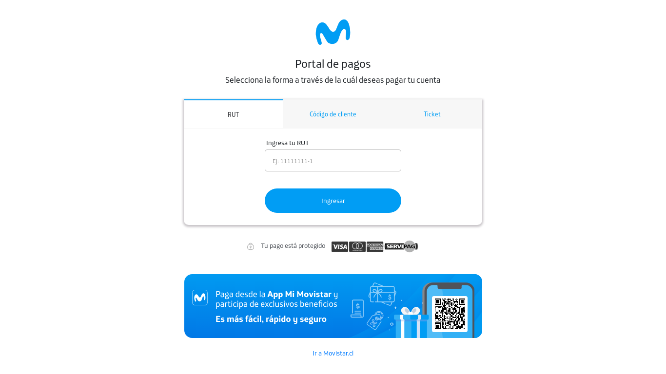 the desktop screenshot of pagos.movistar.cl