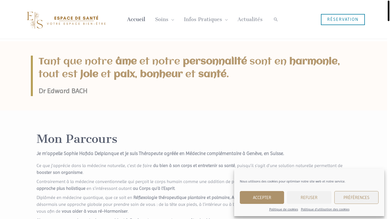 the desktop screenshot of espace-de-sante.ch