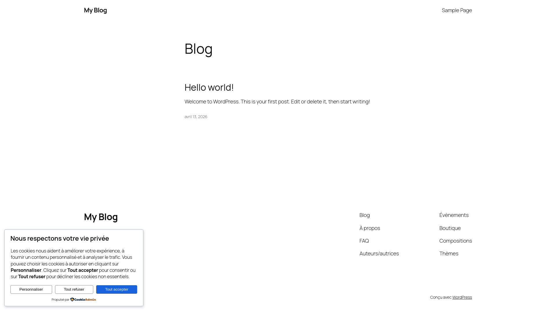 My Blog – My WordPress Blog - URL Scan Results | Tiny Scan