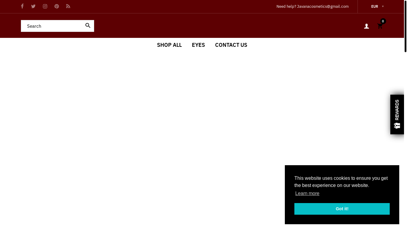 the desktop screenshot of javanacosmetics.store