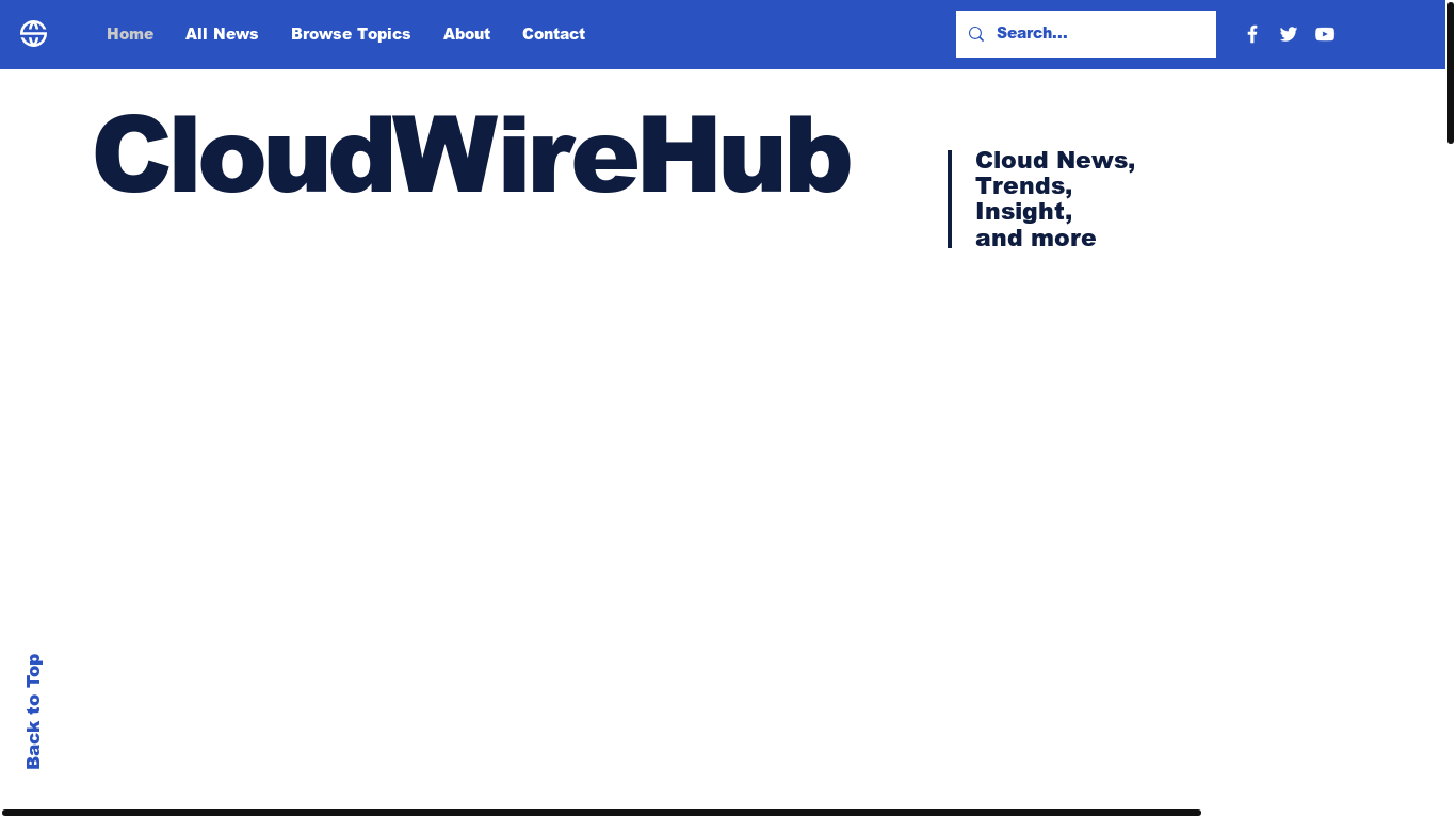 the desktop screenshot of www.cloudwirehub.com