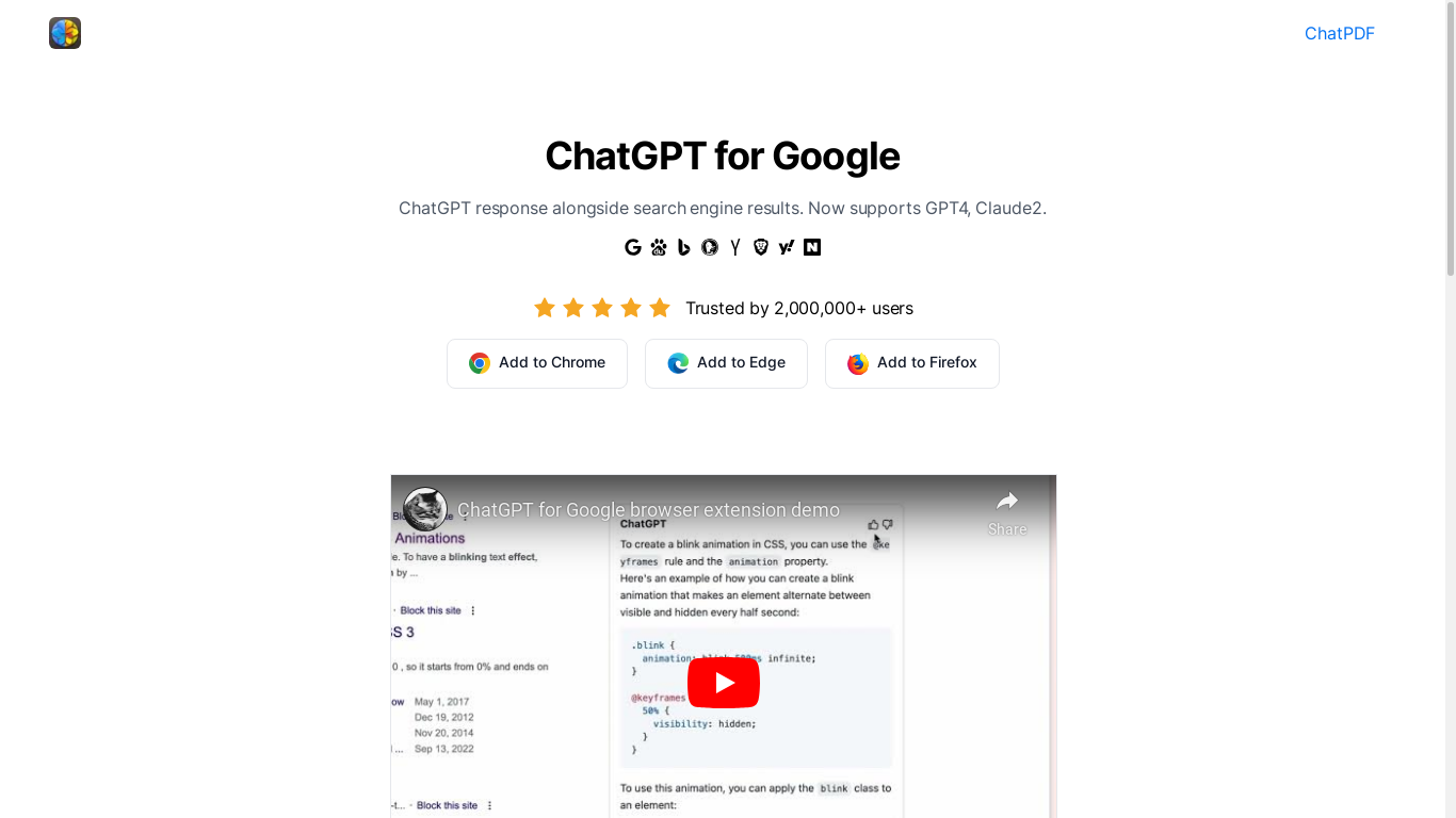 the desktop screenshot of chatgpt4google.com