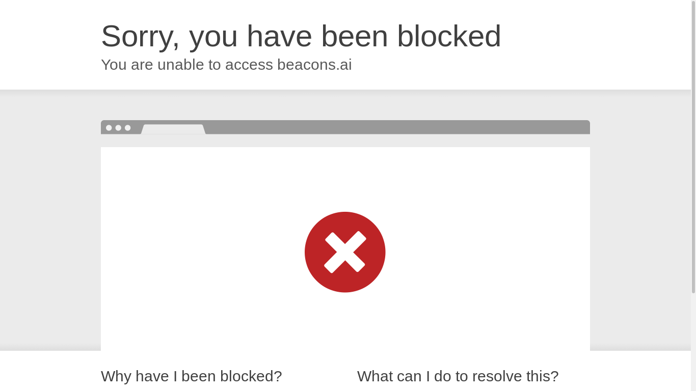 the desktop screenshot of beacons.ai