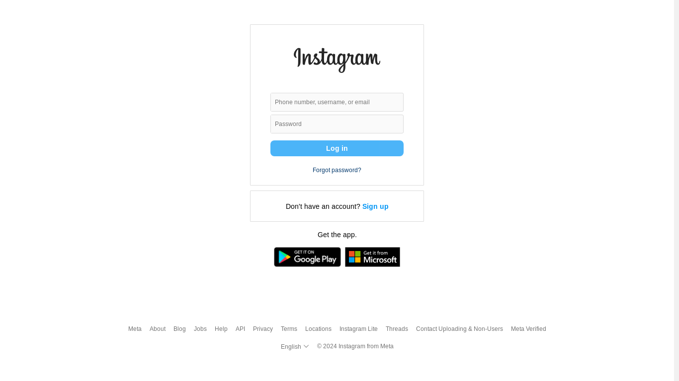 the desktop screenshot of www.instagram.com