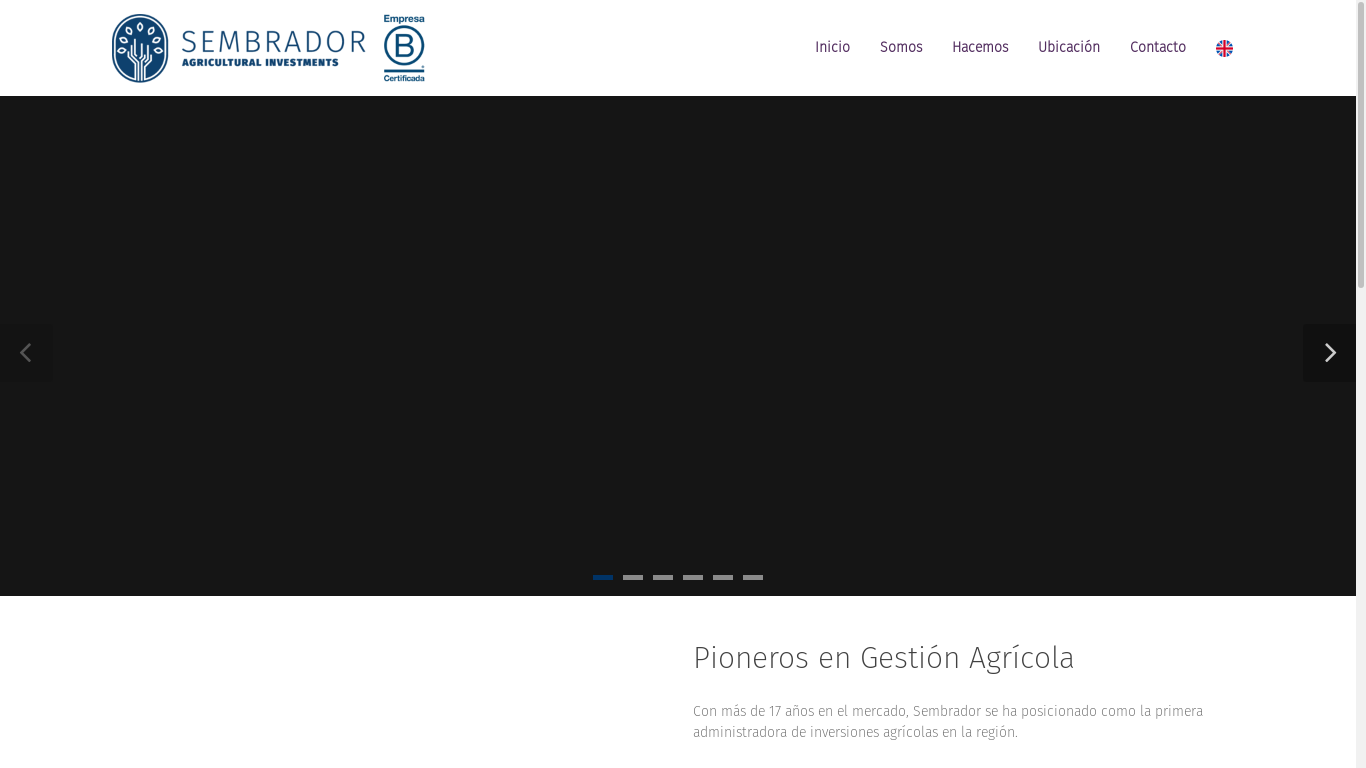 the desktop screenshot of www.sembradorcapital.com