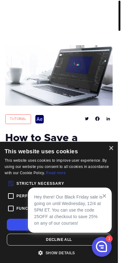 the mobile screenshot of www.schoolofmotion.com