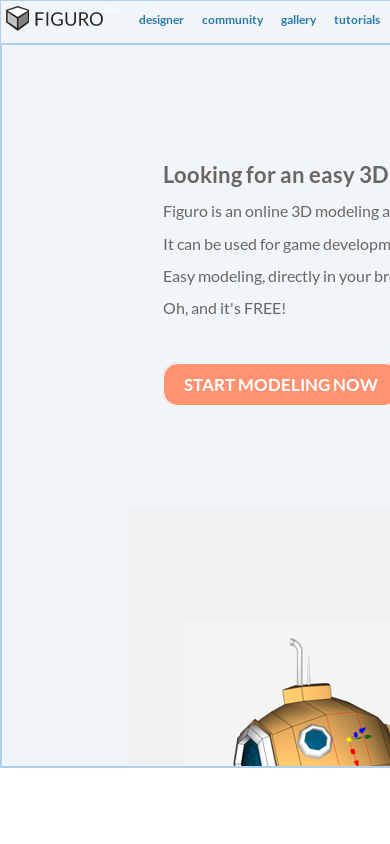 the mobile screenshot of figuro.io