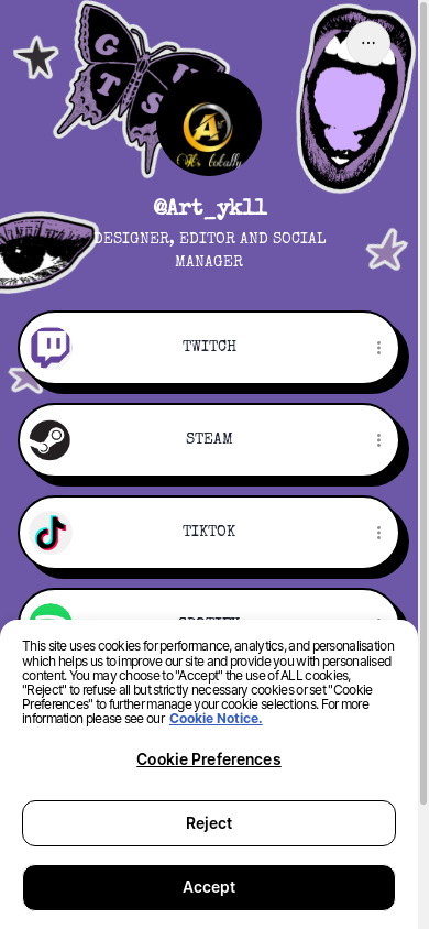 the mobile screenshot of linktr.ee