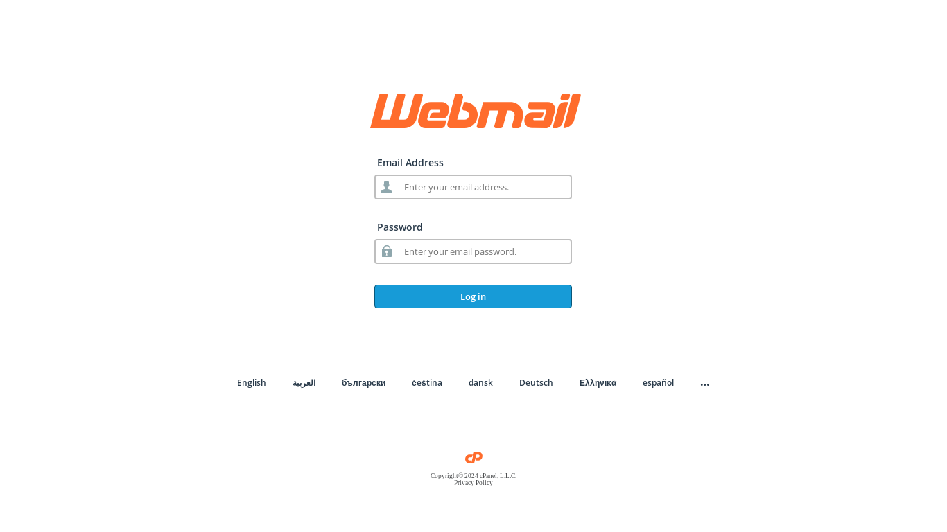 the desktop screenshot of webmail.ptg.sgx.mybluehost.me