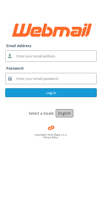 the mobile screenshot of webmail.ptg.sgx.mybluehost.me