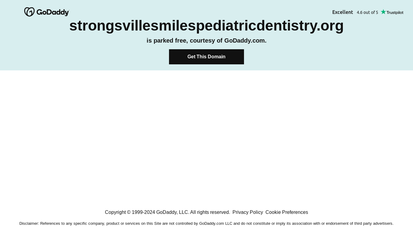 the desktop screenshot of strongsvillesmilespediatricdentistry.org