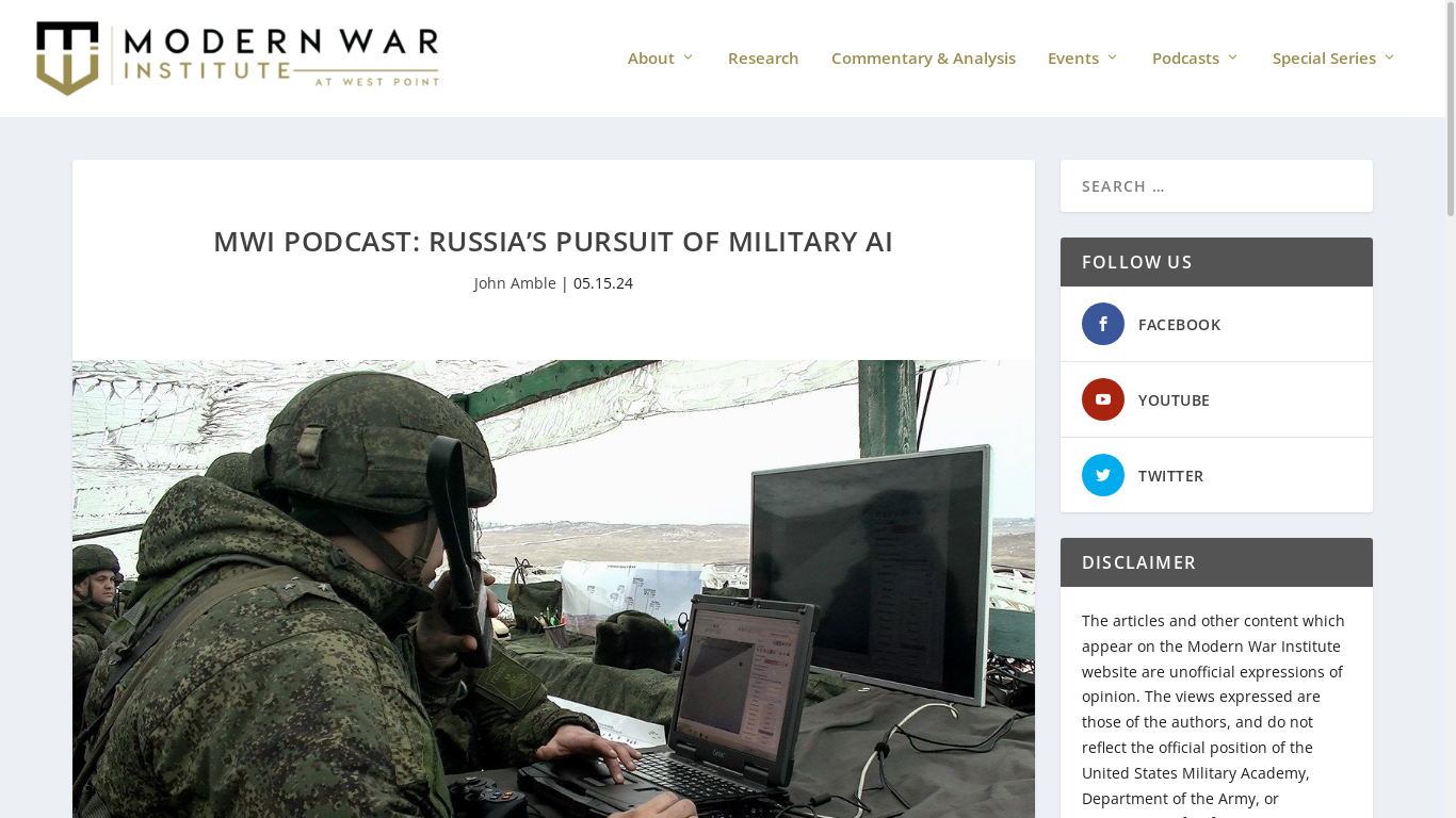 the desktop screenshot of mwi.westpoint.edu