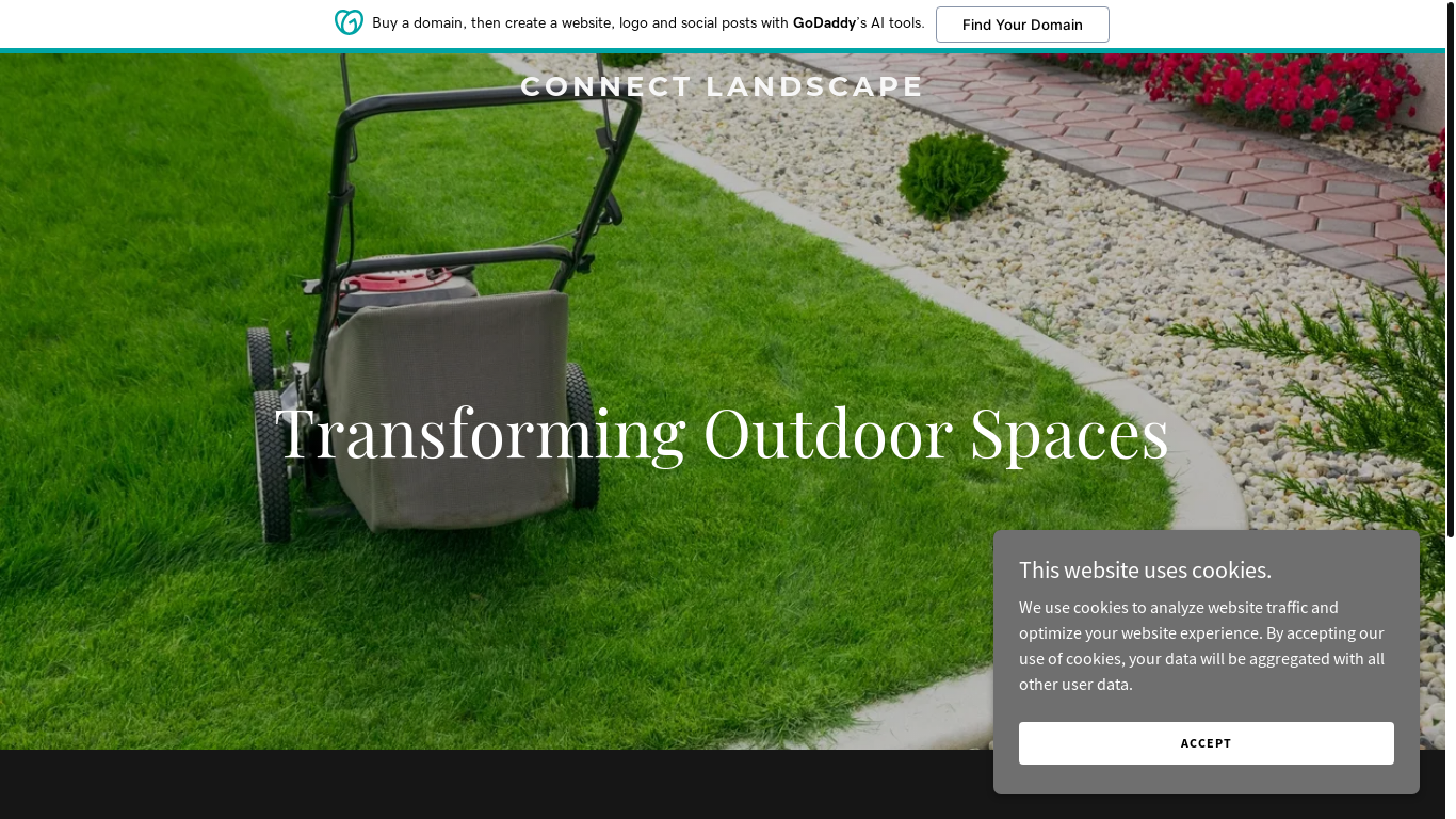 the desktop screenshot of connectlandscapedm.com