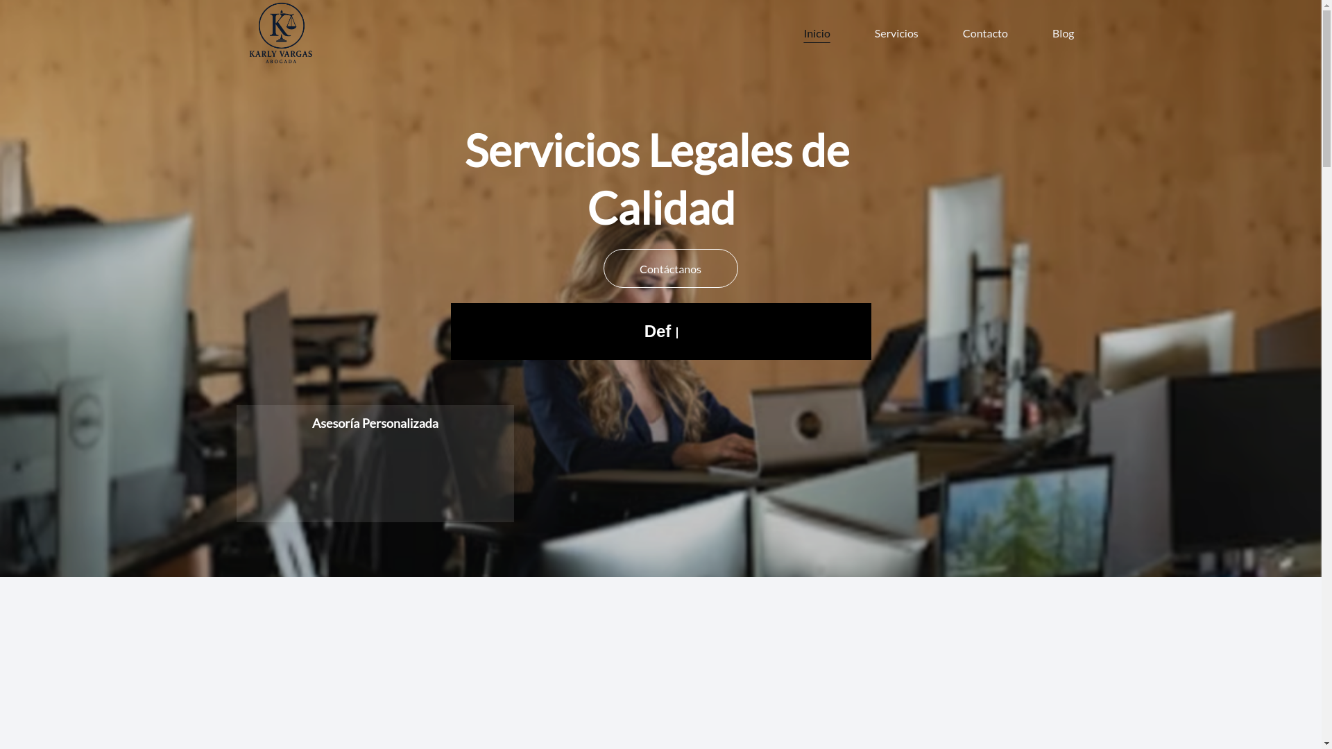 the desktop screenshot of abogadakarlyvargas.com