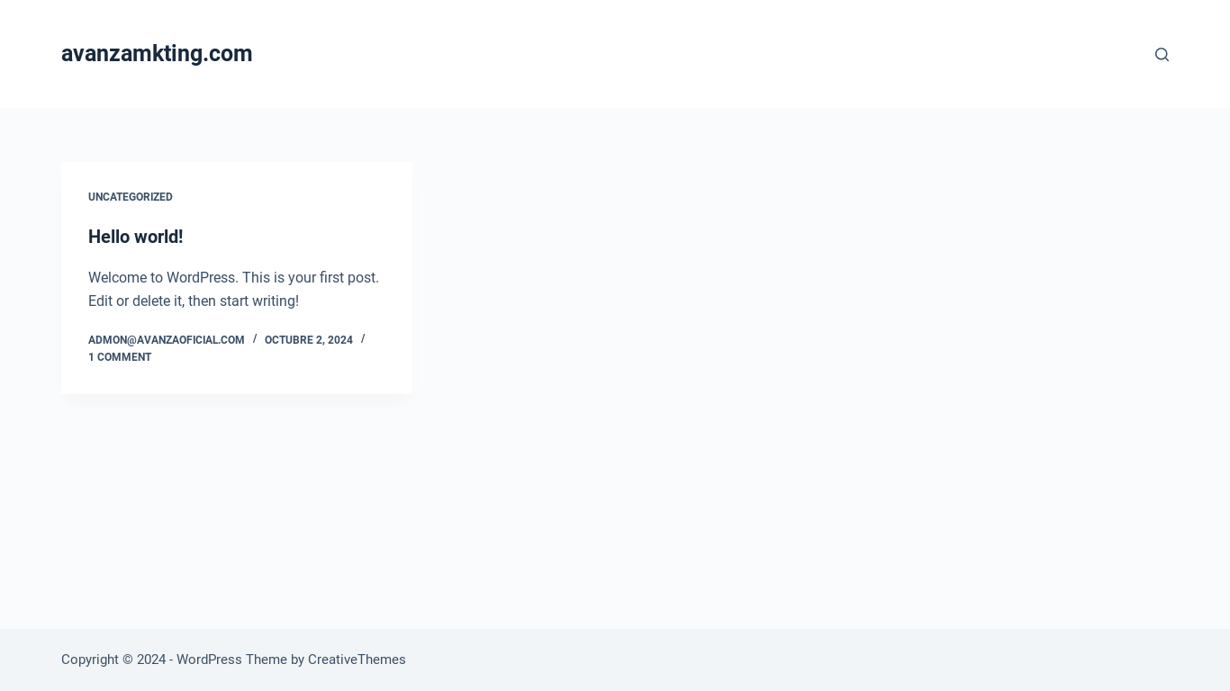 the desktop screenshot of avanzamkting.com