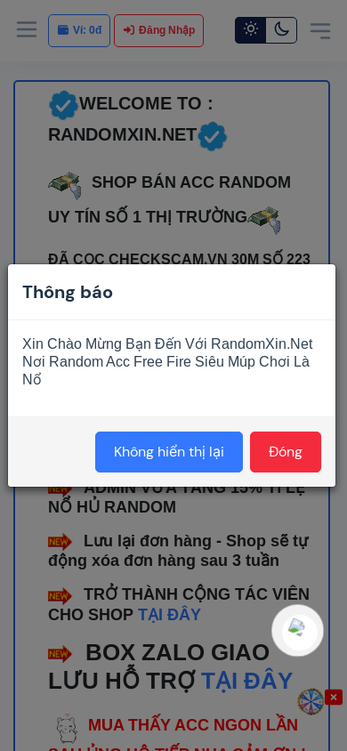 the mobile screenshot of trungok.randomxin.net