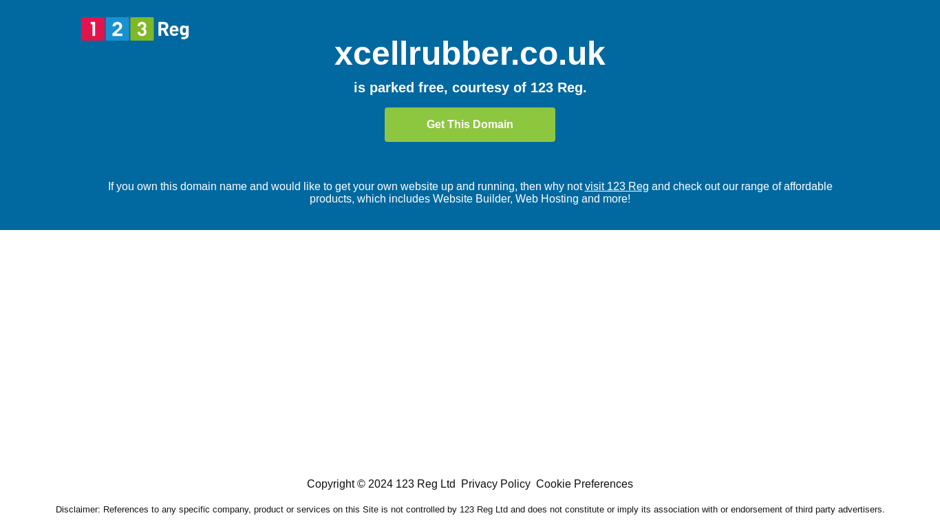 the desktop screenshot of xcellrubber.co.uk