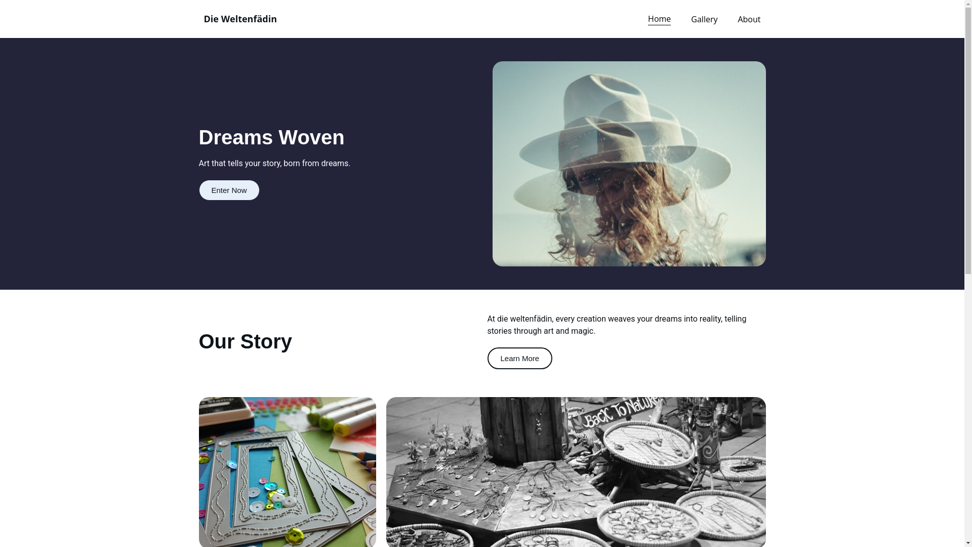 the desktop screenshot of weltenfaedin.de