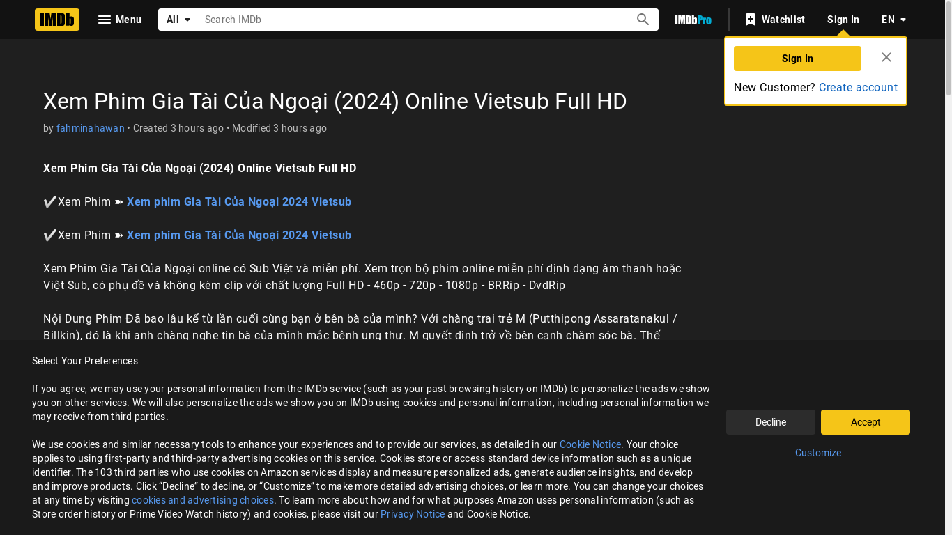 the desktop screenshot of www.imdb.com