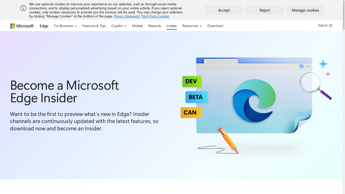 the desktop screenshot of www.microsoft.com