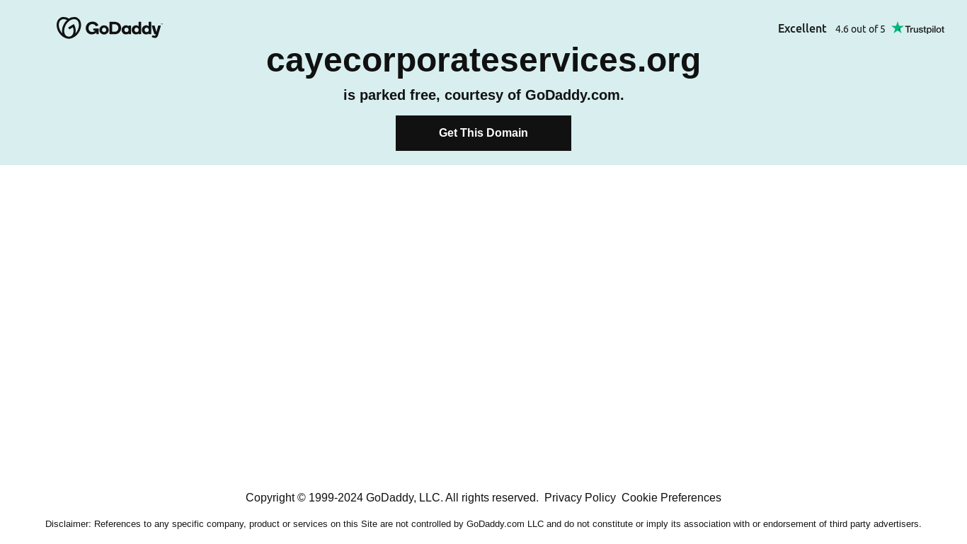 the desktop screenshot of cayecorporateservices.org