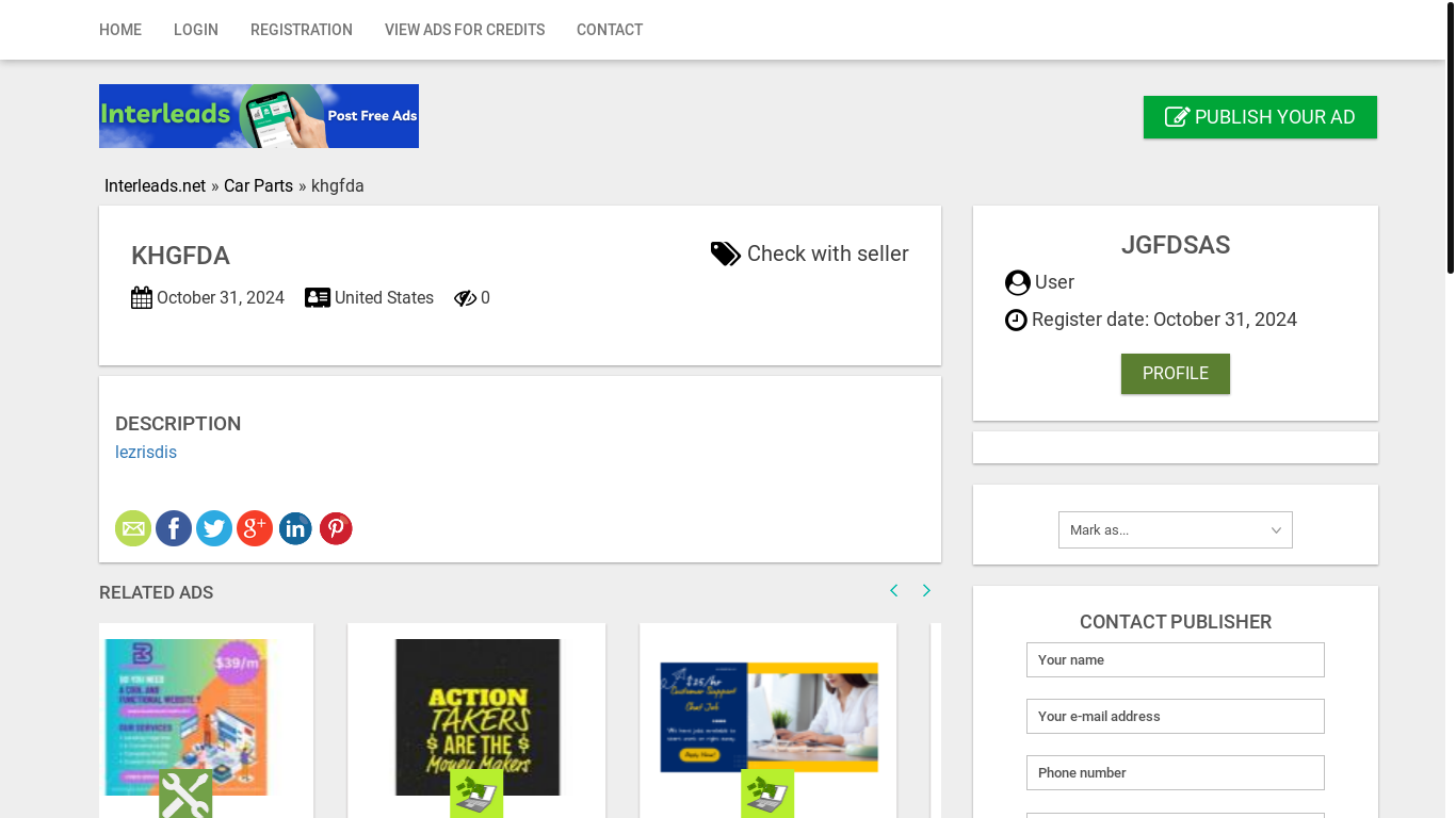 the desktop screenshot of www.interleads.net
