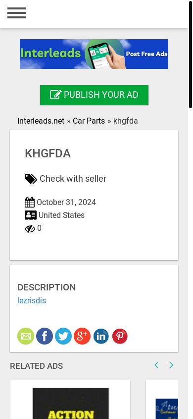 the mobile screenshot of www.interleads.net