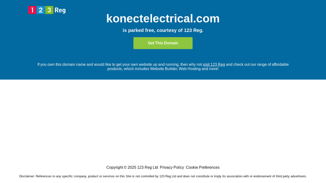the desktop screenshot of konectelectrical.com