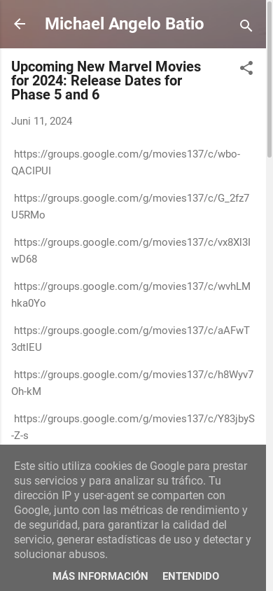the mobile screenshot of michaelangelobatiofeed.blogspot.com