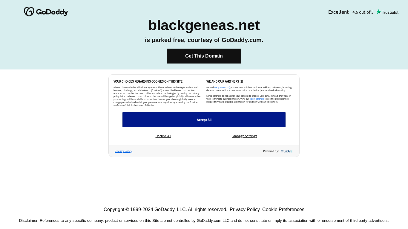 the desktop screenshot of blackgeneas.net
